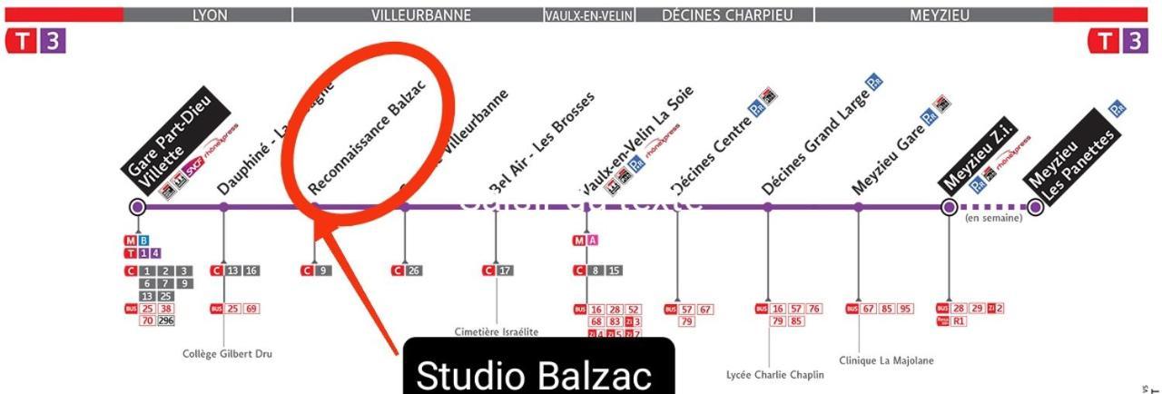 Apartmán Studio Balzac Villeurbanne Exteriér fotografie